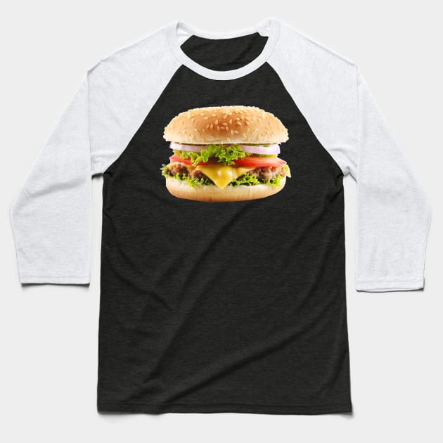 cheeseburger Baseball T-Shirt by MarkoShirt